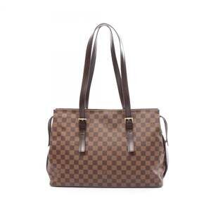 LOUIS VUITTON Authentic Brown Damier Leather Tote Bag